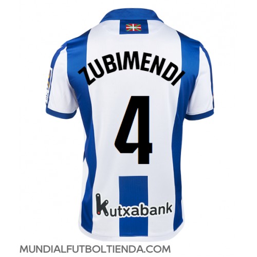 Camiseta Real Sociedad Martin Zubimendi #4 Primera Equipación Replica 2024-25 mangas cortas